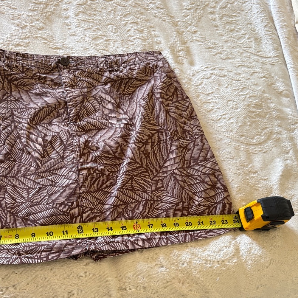 White Stag Women’s Leaf-Print Athletic Skort Brown/Tan EUC 14 - Picture 7 of 11
